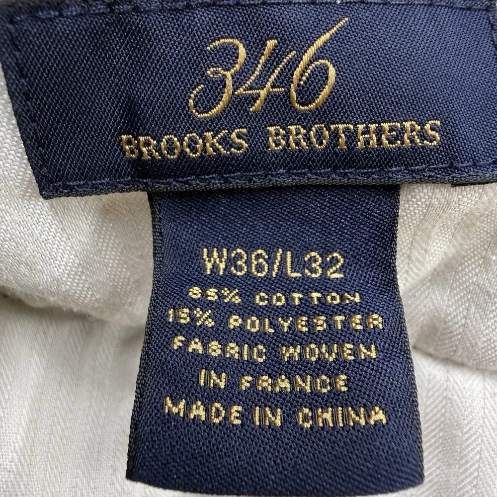 Brooks Brothers 346 Corduroy Pants Mens 36x32 Tan Pleated Cuffed